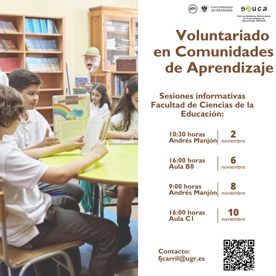 Cartel de Voluntariado en Comunidades de Aprendizaje