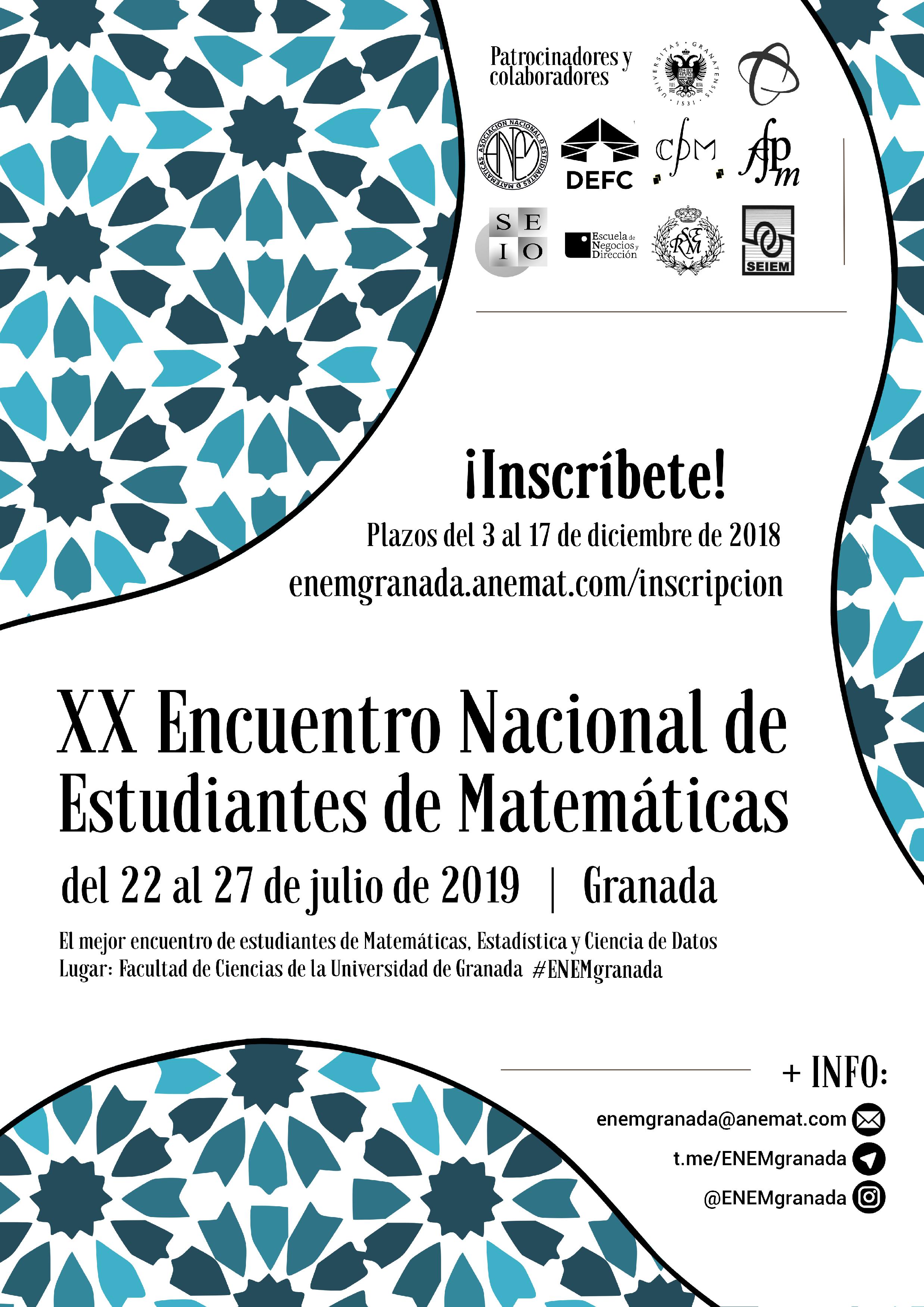 XX Encuentro Nacional de Estudiantes de Matemáticas 2019