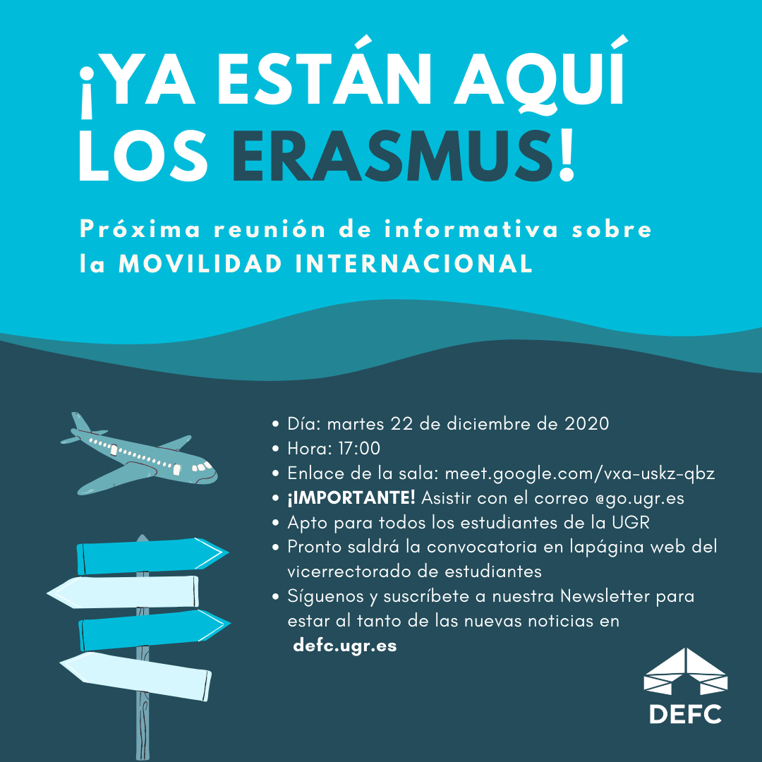 Movilidad Internacional (ERASMUS+ y Planes Propios)
