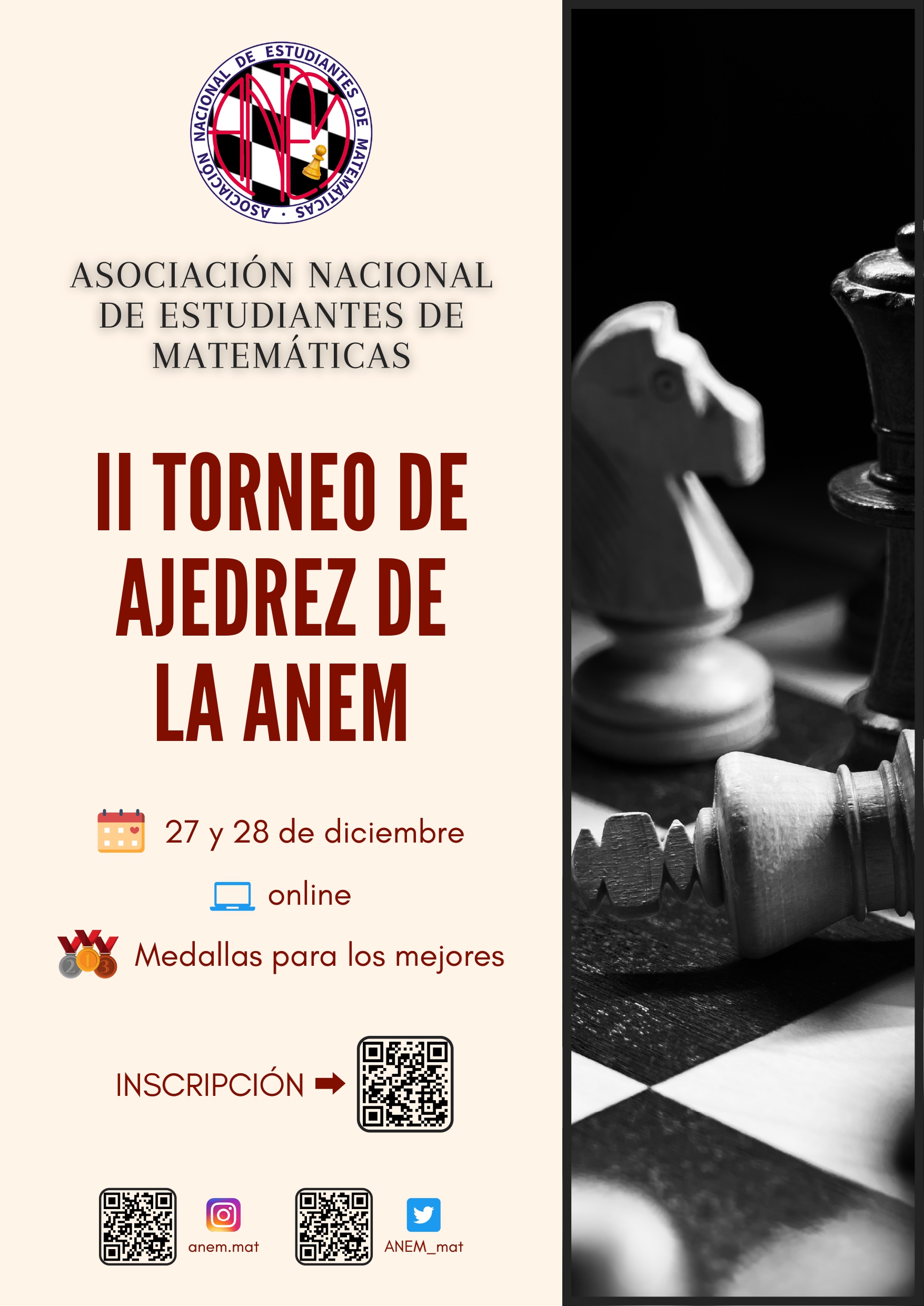 II Torneo de Ajedrez de la Asociación Nacional de Estudiantes de Matemáticas