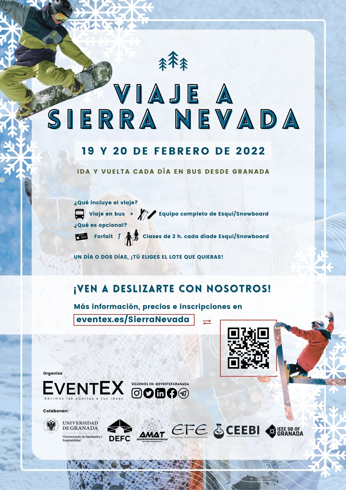 Viaje a Sierra Nevada para hacer esquí y snow 2022 EventEX