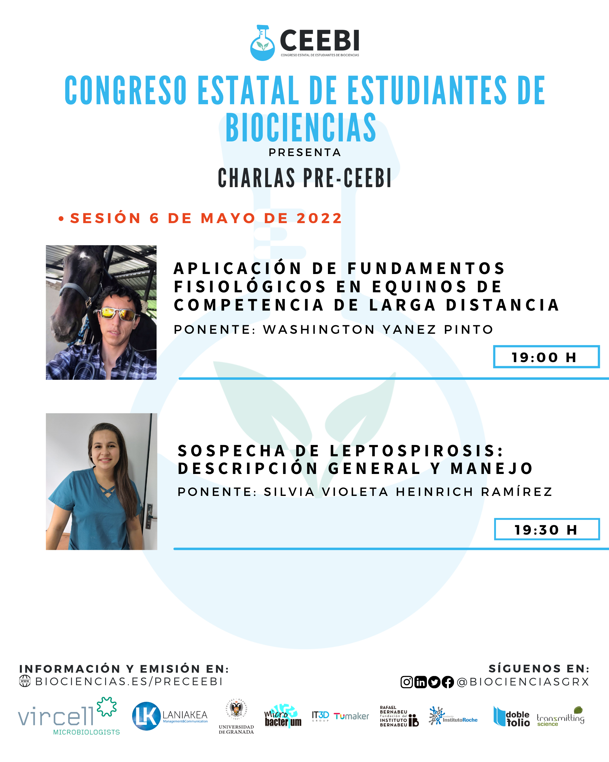 Charlas pre-CEEBI | Sesión 6 | Washington Yanez y Violeta Heinrich