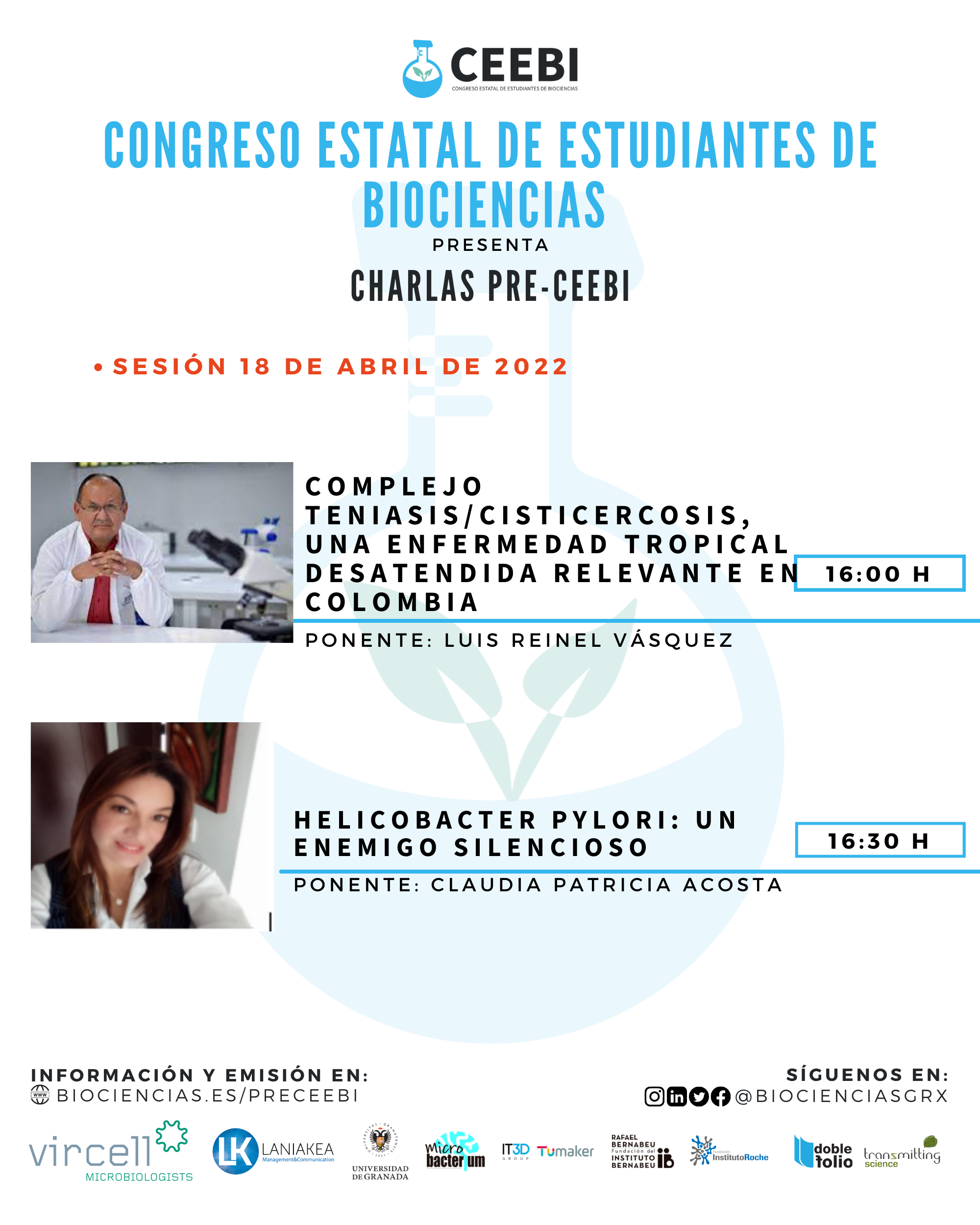 Charlas pre-CEEBI | Sesión 2 | Luis Reinel y Claudia Patricia