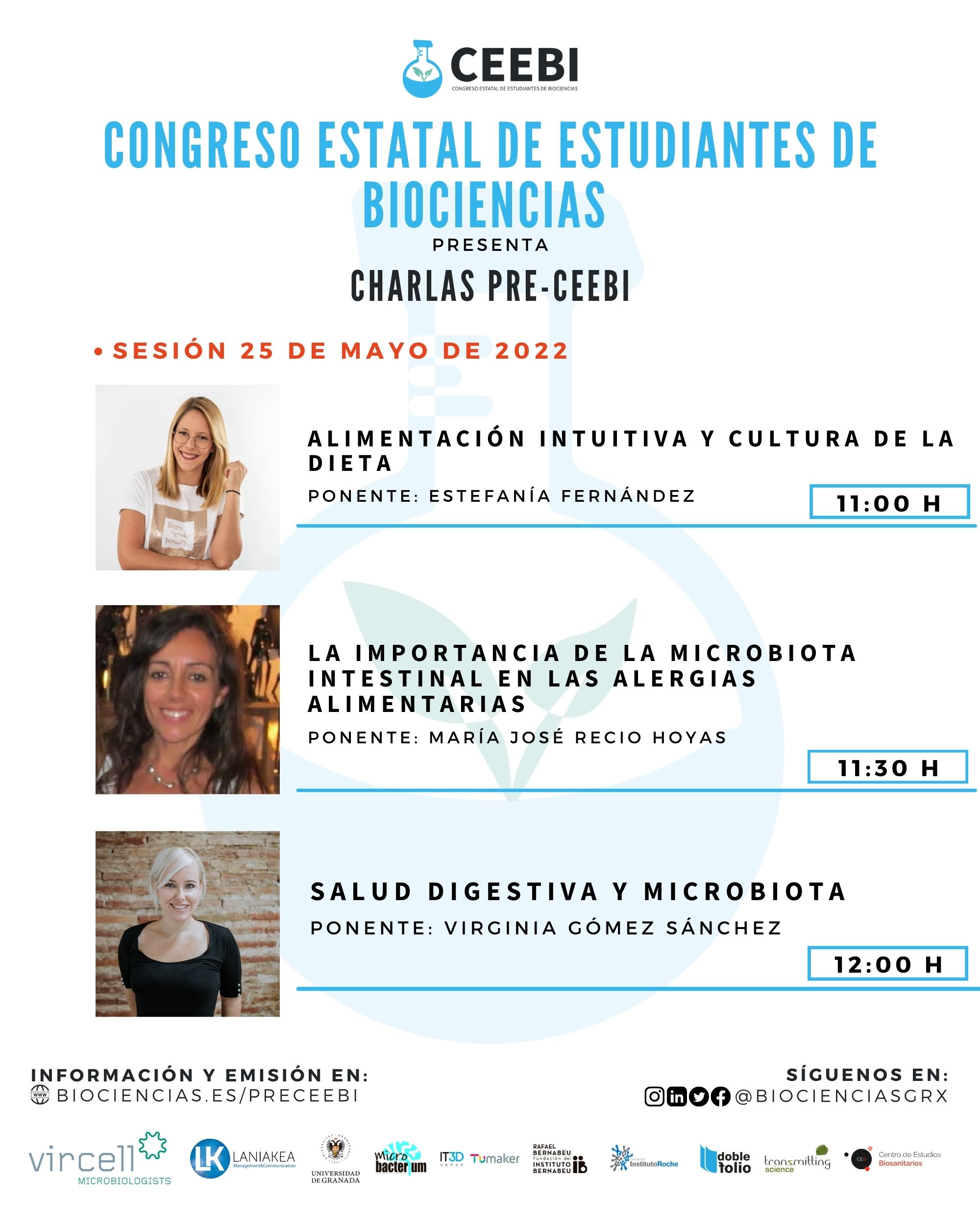 Charlas pre-CEEBI | Sesión 10 | Estefanía Fernández, María José Recio y Virginia Gómez