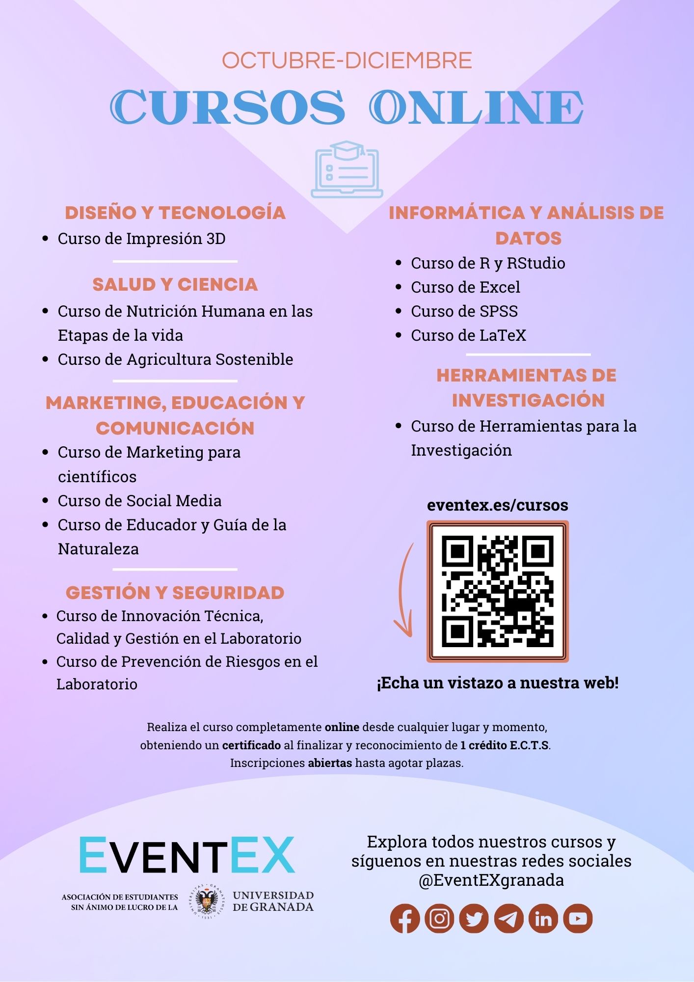 Cursos para universitarios - Otoño 2024 - EventEX