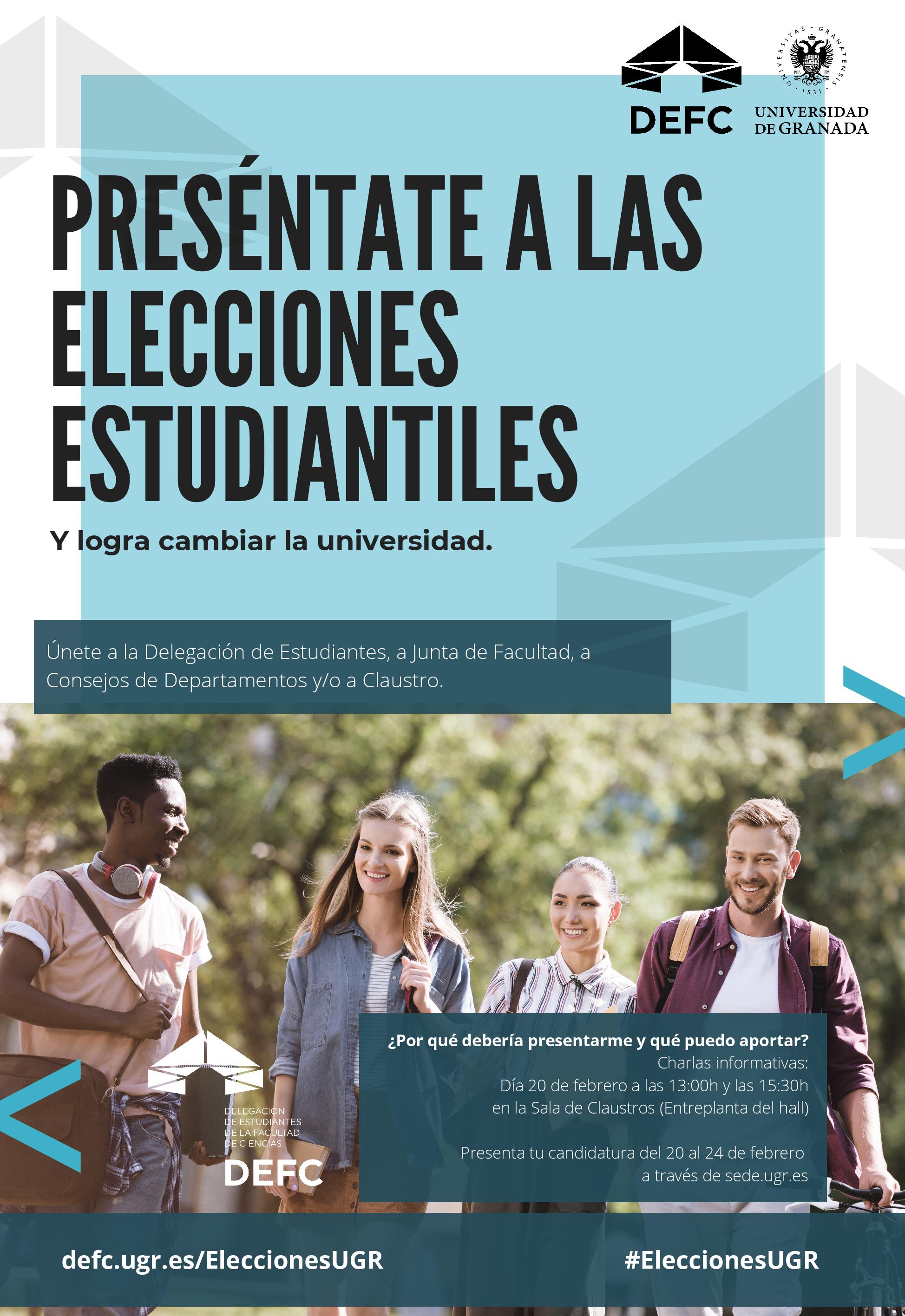Cartel informando de las elecciones estudiantiles
