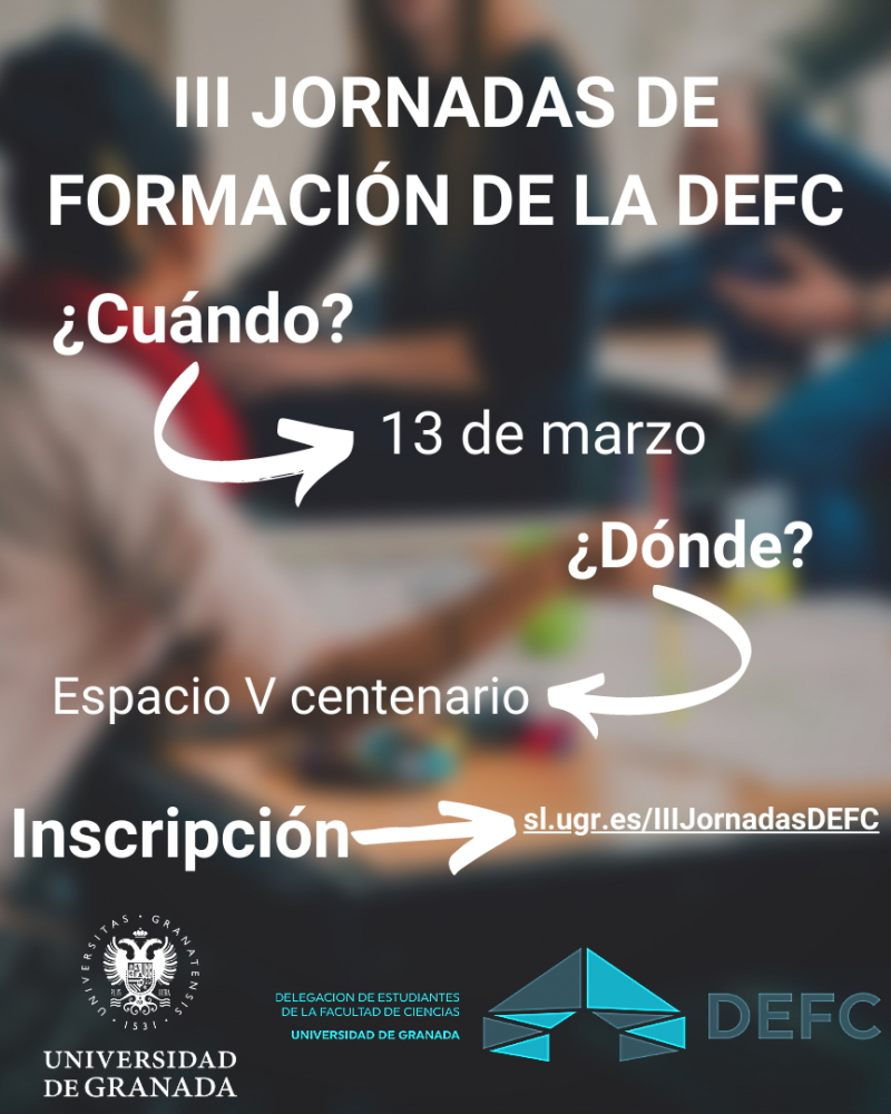 Cartel III Jornadas de Formación DEFC III Jornadas de Formación de la DEFC - 13 de marzo - V Centenario