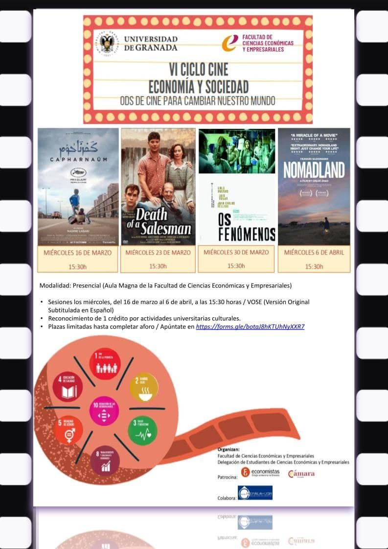 VI Ciclo de Cine "ECONOMÍA Y SOCIEDAD" VI Ciclo de Cine "ECONOMÍA Y SOCIEDAD"