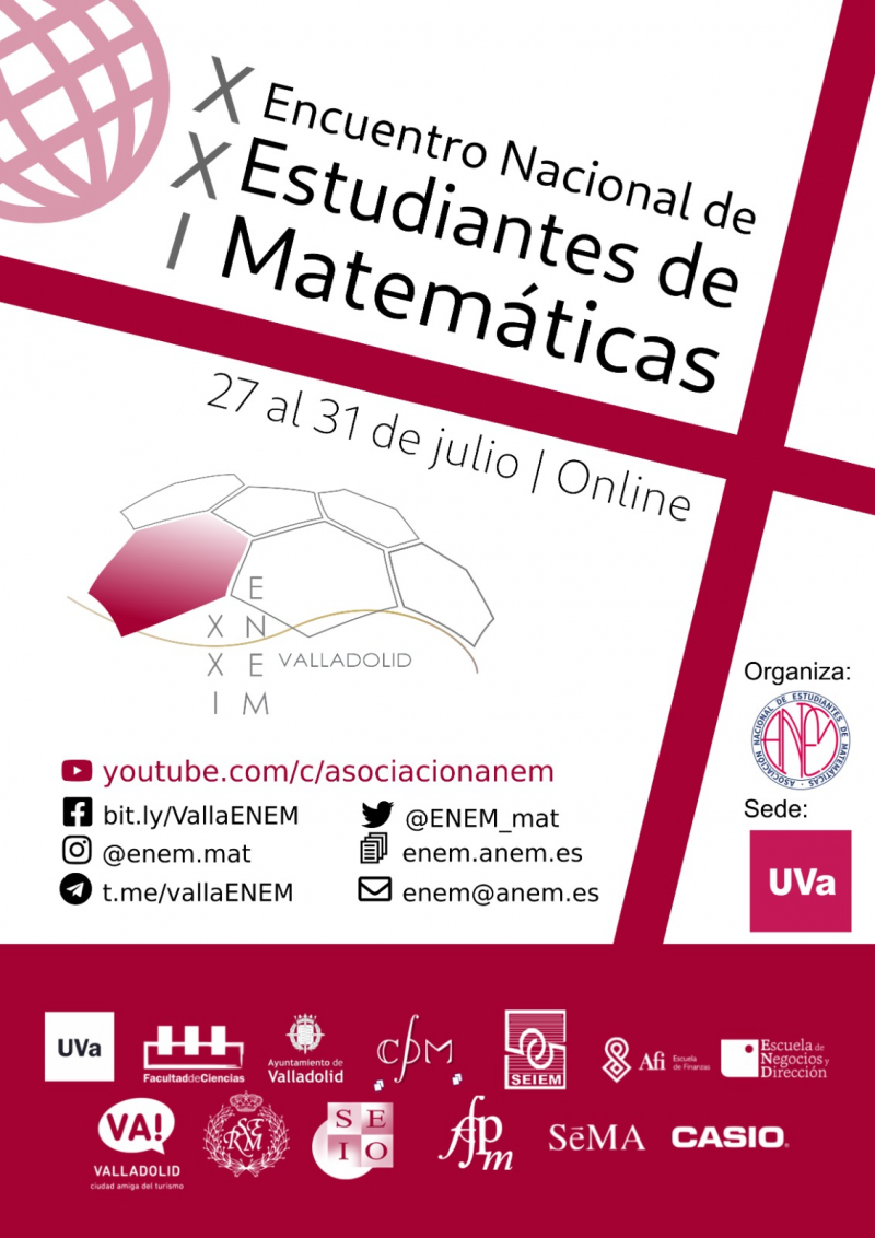 XXI Encuentro Nacional de Estudiantes de Matemáticas 2020 XXI Encuentro Nacional de Estudiantes de Matemáticas 2020